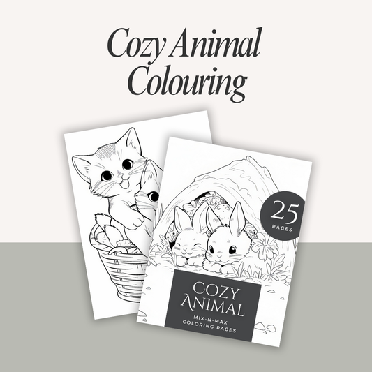 Cozy Animal Coloring Book