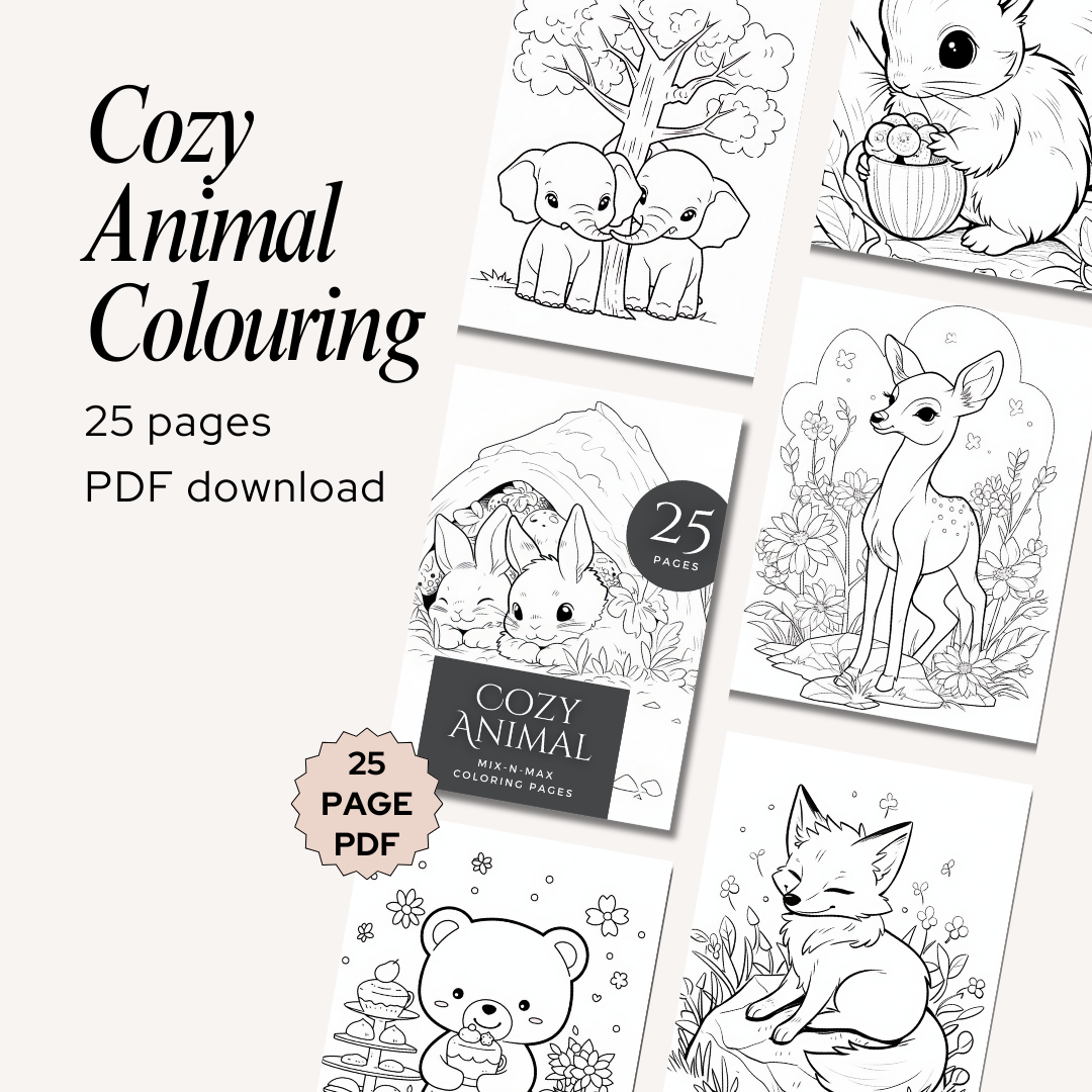 Cozy Animal Coloring Book