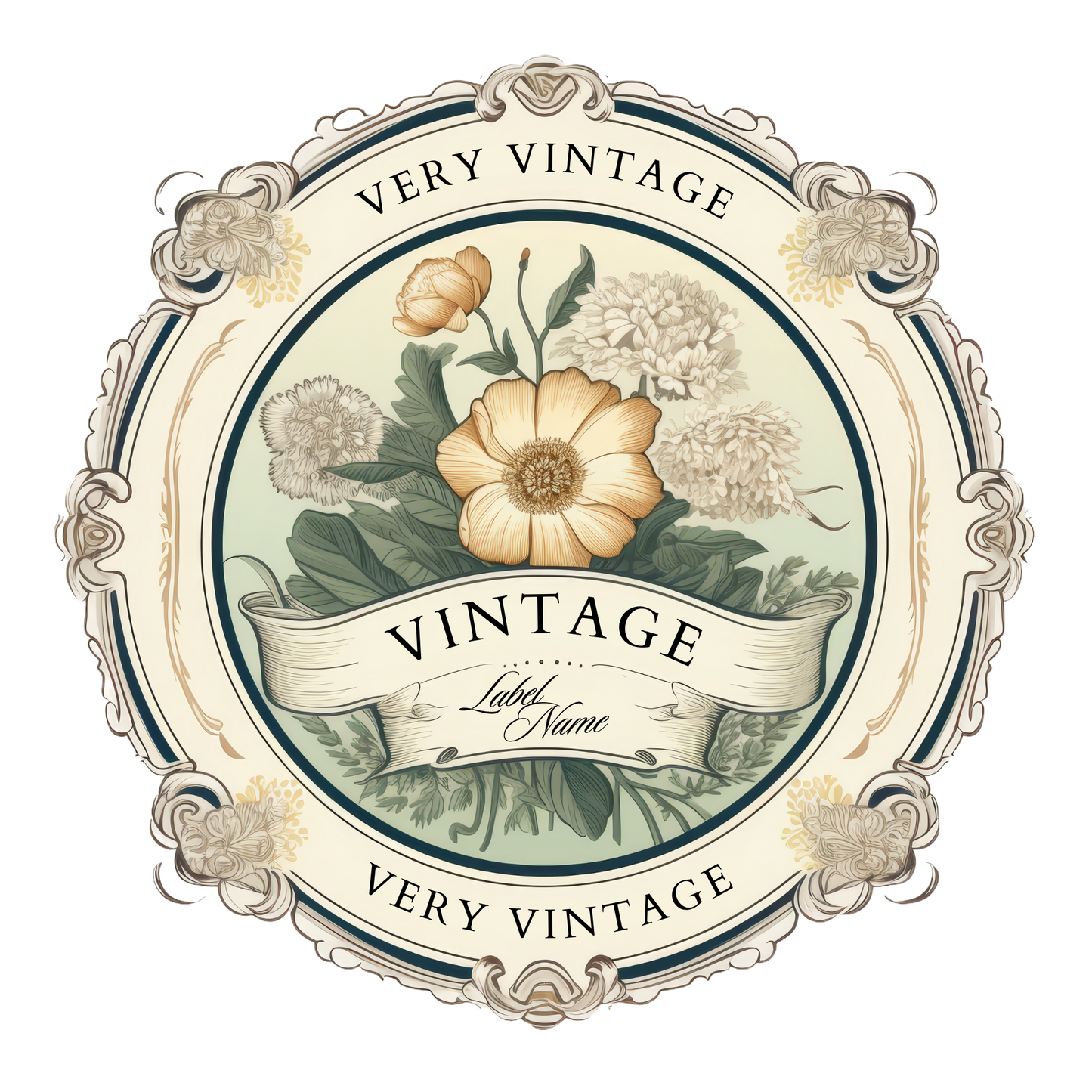 6 Vintage Label Logos – Editable in Canva