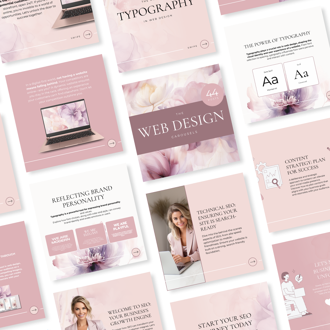 44 Web Design Instagram Carousel Posts Canva Template