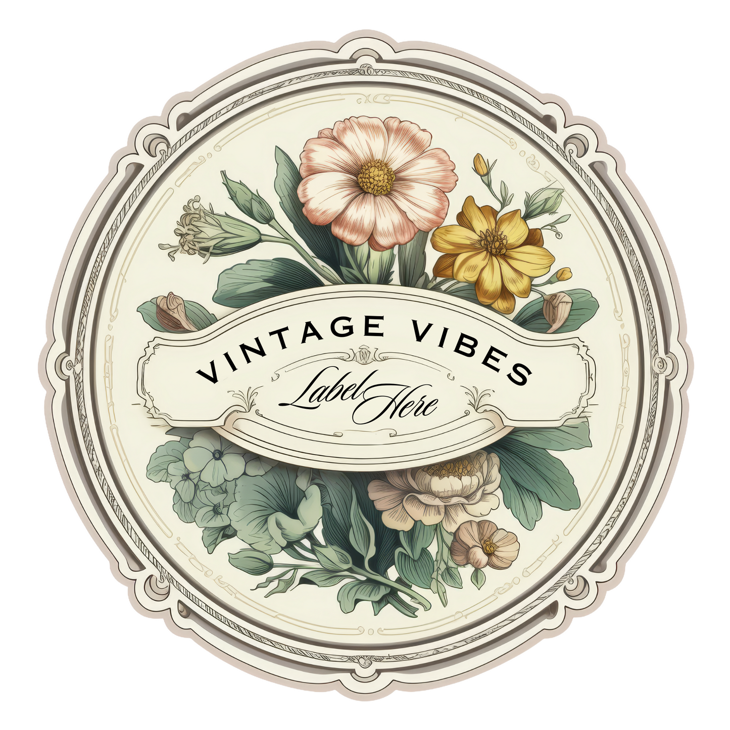 6 Vintage Label Logos – Editable in Canva