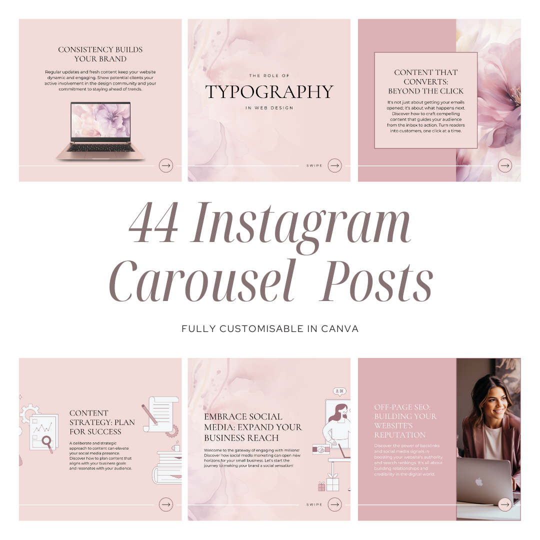 44 Web Design Instagram Carousel Posts Canva Template