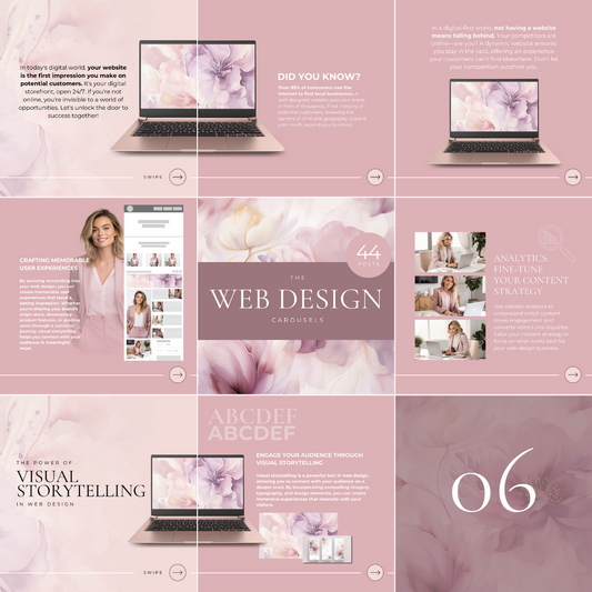 44 Web Design Instagram Carousel Posts Canva Template