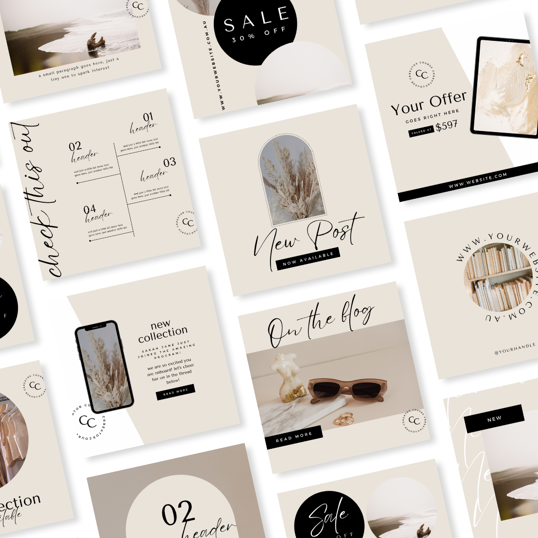 30 Social Media Posts Canva Template