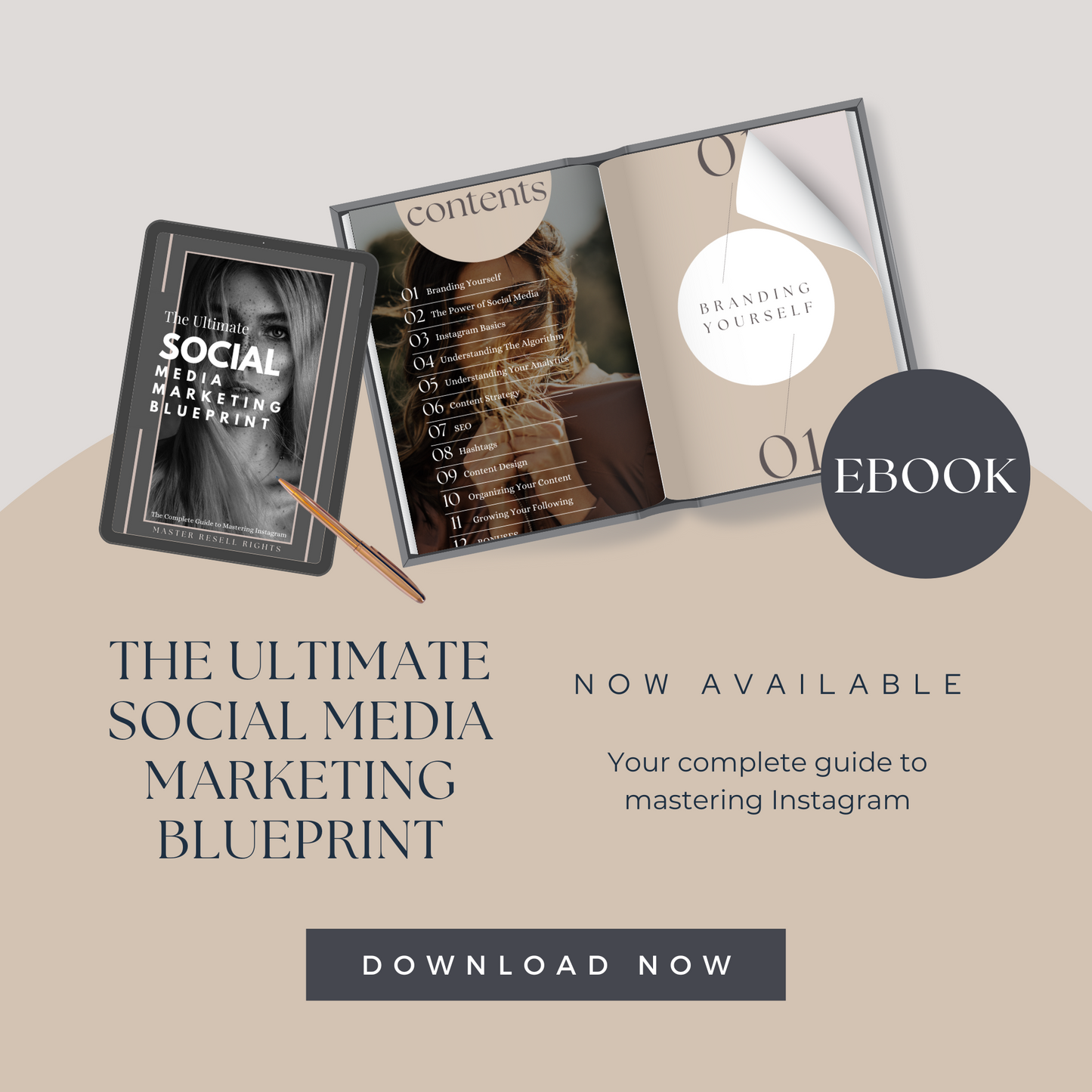 The Ultimate Social Media Marketing Blueprint - Canva Template With Master Resell Rights Included